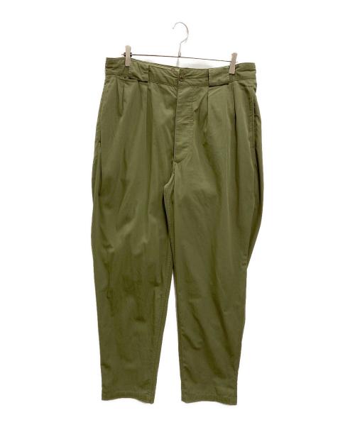 NIGEL CABOURN（ナイジェルケーボン）NIGEL CABOURN (ナイジェルケーボン) PLEATS WIDE PANT オリーブ サイズ:36の古着・服飾アイテム