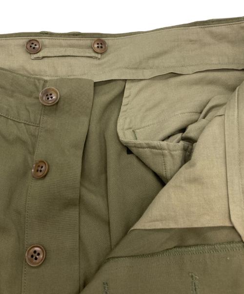 NIGEL CABOURN（ナイジェルケーボン）NIGEL CABOURN (ナイジェルケーボン) PLEATS WIDE PANT オリーブ サイズ:36の古着・服飾アイテム