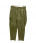 NIGEL CABOURN（ナイジェルケーボン）の古着「PLEATS WIDE PANT」｜オリーブ