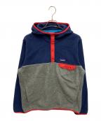Patagoniaパタゴニア）の古着「Synchilla Snap-T Hoody」｜ネイビー×グレー