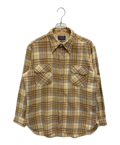 PENDLETON（ペンドルトン）PENDLETON (ペンドルトン) 【古着】チェックボードシャツ ベージュ サイズ:Lの古着・服飾アイテム