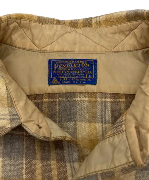 PENDLETON（ペンドルトン）PENDLETON (ペンドルトン) 【古着】チェックボードシャツ ベージュ サイズ:Lの古着・服飾アイテム