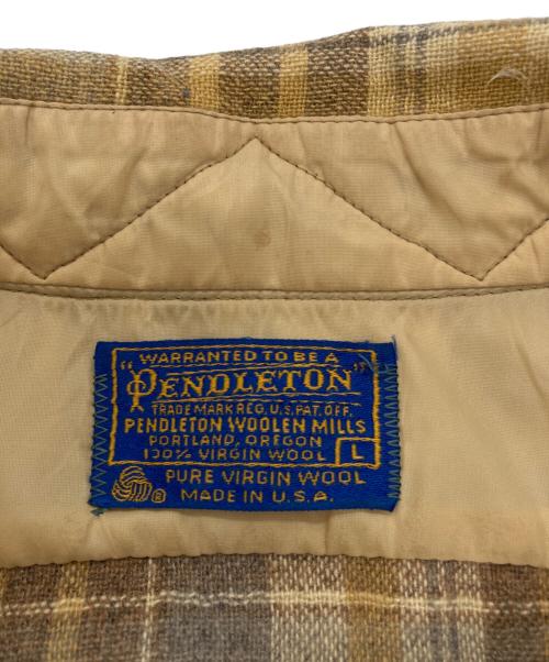 PENDLETON（ペンドルトン）PENDLETON (ペンドルトン) 【古着】チェックボードシャツ ベージュ サイズ:Lの古着・服飾アイテム