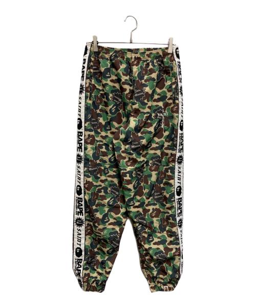 A BATHING APE（アベイシングエイプ）A BATHING APE (アベイシングエイプ) SAINT MICHAEL (セントマイケル) AP TRACK PNT / ST APE / CAMO グリーン サイズ:Sの古着・服飾アイテム