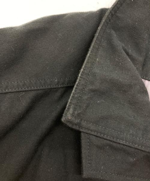 CALEE（キャリー）CALEE (キャリー) ヴィンテージ サテンバック ミリタリーコート ブラック サイズ:Lの古着・服飾アイテム