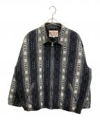 CALEEキャリー）の古着「O/S DOBBY CHECK HARRINGTON TYPE JACKET」｜ブラック