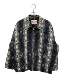 CALEE（キャリー）の古着「O/S DOBBY CHECK HARRINGTON TYPE JACKET」｜ブラック
