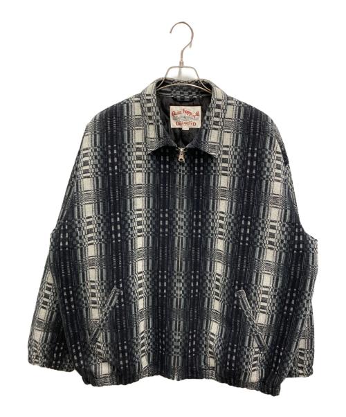 CALEE（キャリー）CALEE (キャリー) O/S DOBBY CHECK HARRINGTON TYPE JACKET ブラック サイズ:XLの古着・服飾アイテム
