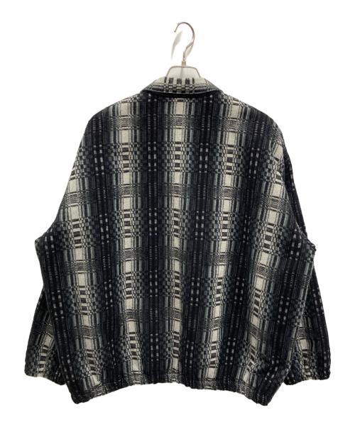CALEE（キャリー）CALEE (キャリー) O/S DOBBY CHECK HARRINGTON TYPE JACKET ブラック サイズ:XLの古着・服飾アイテム