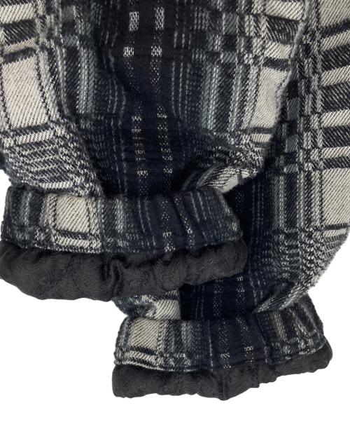 CALEE（キャリー）CALEE (キャリー) O/S DOBBY CHECK HARRINGTON TYPE JACKET ブラック サイズ:XLの古着・服飾アイテム