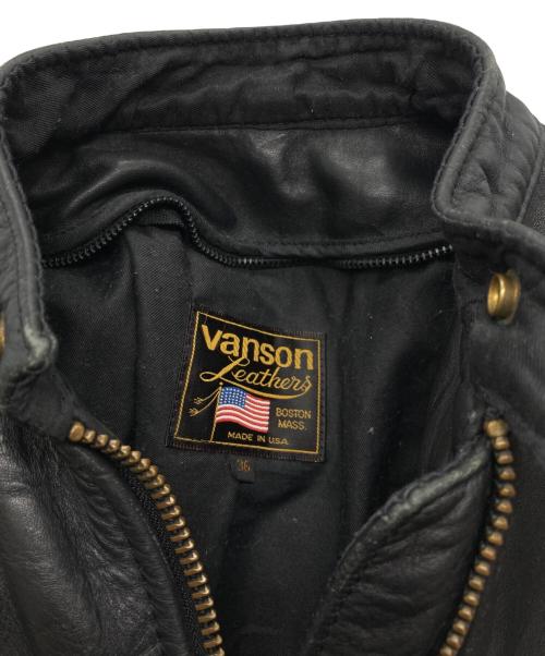 VANSON（バンソン）VANSON (バンソン) シングルライダースジャケット ブラック サイズ:SIZE 36の古着・服飾アイテム