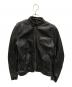 VANSON（バンソン）の古着「シングルライダースジャケット」｜ブラック