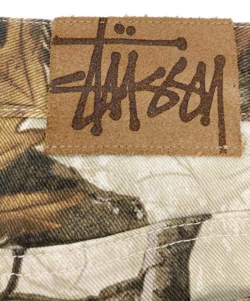 stussy（ステューシー）stussy (ステューシー) BIG OL JEAN REALTREE EDGE Vintage Loose Fit Denim ホワイト×ブラウン サイズ:30の古着・服飾アイテム