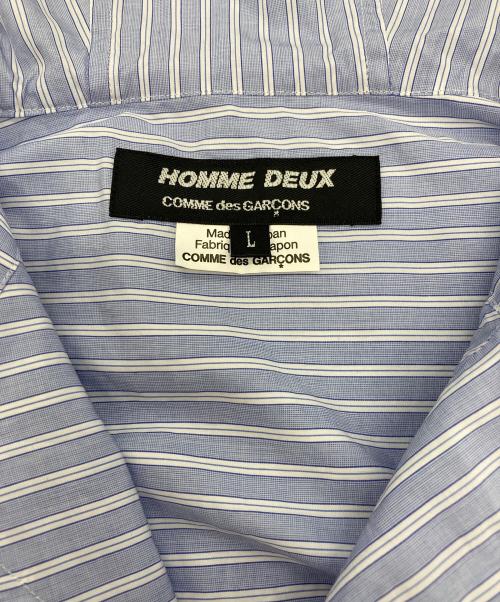 COMME des GARCONS HOMME DEUX（コムデギャルソン オム ドゥ）COMME des GARCONS HOMME DEUX (コムデギャルソン オム ドゥ) 綿ブロードストライプ ブルー サイズ:Lの古着・服飾アイテム