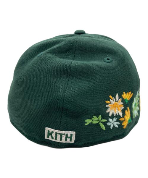 New Era（ニューエラ）New Era (ニューエラ) KITH (キス) フラワー刺繍 キャップ グリーン サイズ:7 1/2の古着・服飾アイテム