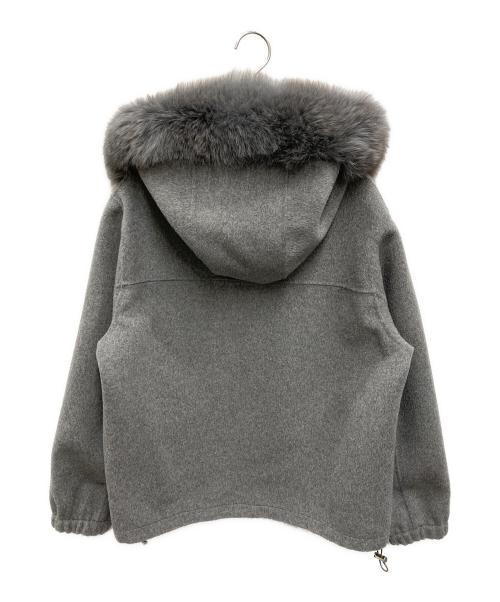 YONFA（ヨンファ）YONFA (ヨンファ) ウールカシミヤフードコート グレー サイズ:FREEの古着・服飾アイテム