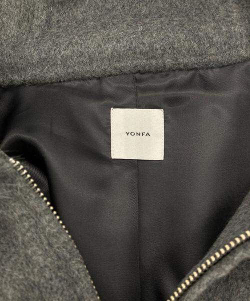 YONFA（ヨンファ）YONFA (ヨンファ) ウールカシミヤフードコート グレー サイズ:FREEの古着・服飾アイテム