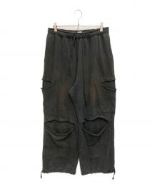 TASKS（タスク）の古着「Cut Out Massive Wide Sweat Pants」｜グレー
