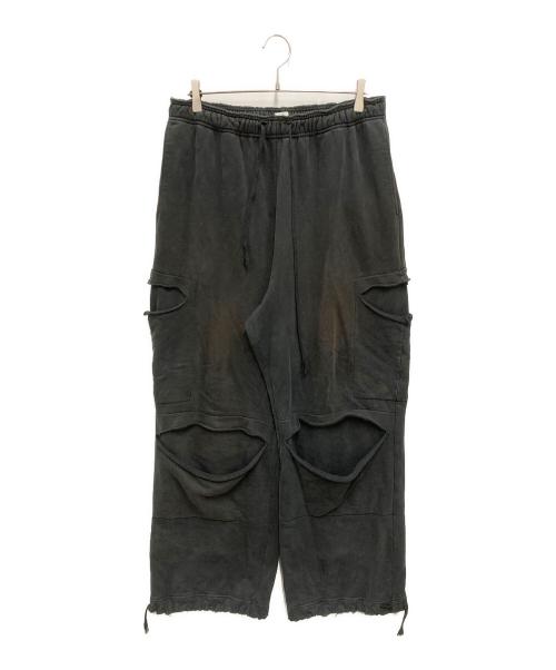 TASKS（タスク）TASKS (タスク) Cut Out Massive Wide Sweat Pants グレー サイズ:FREEの古着・服飾アイテム