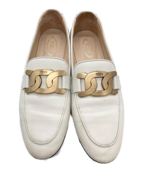 TOD'S（トッズ）TOD'S (トッズ) ケイトレザーローファー ホワイト サイズ:SIZE 37の古着・服飾アイテム