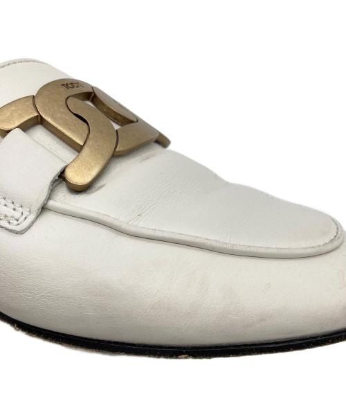 TOD'S（トッズ）TOD'S (トッズ) ケイトレザーローファー ホワイト サイズ:SIZE 37の古着・服飾アイテム