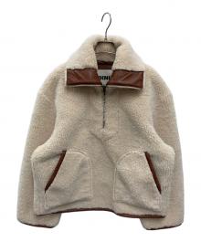 NKNIT（ンニット）の古着「vegan mouton half zip Jacket」｜アイボリー