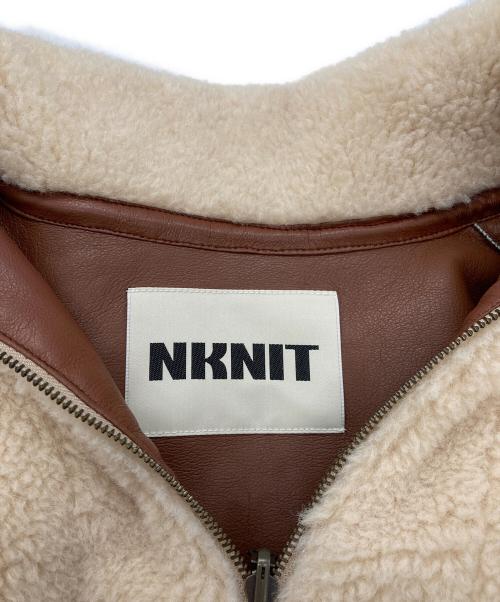 NKNIT（ンニット）NKNIT (ンニット) vegan mouton half zip Jacket アイボリー サイズ:SIZE 0の古着・服飾アイテム