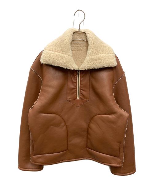 NKNIT（ンニット）NKNIT (ンニット) vegan mouton half zip Jacket アイボリー サイズ:SIZE 0の古着・服飾アイテム