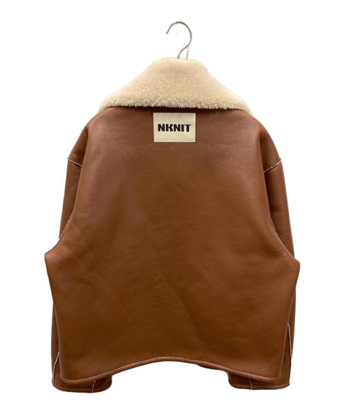NKNIT（ンニット）NKNIT (ンニット) vegan mouton half zip Jacket アイボリー サイズ:SIZE 0の古着・服飾アイテム