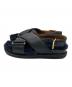 MARNI (マルニ) ファーフラットサンダル ブラック サイズ:SIZE 39：13000円