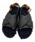 中古・古着 MARNI (マルニ) ファーフラットサンダル ブラック サイズ:SIZE 39：13000円