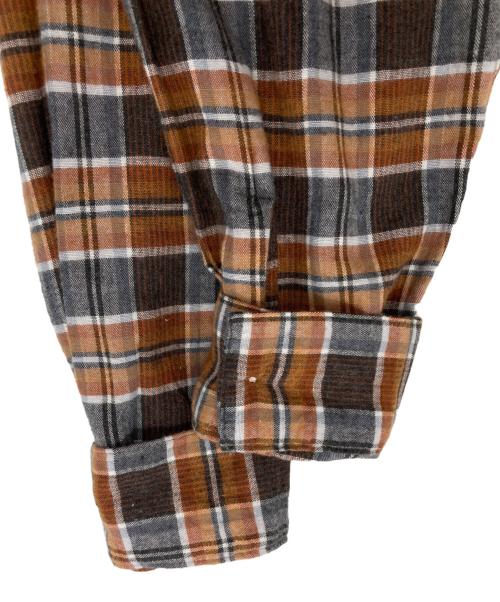 ARROW（アロー）ARROW (アロー) 【古着】チェックオープンカラーシャツ ブラウン サイズ:14 1/2の古着・服飾アイテム