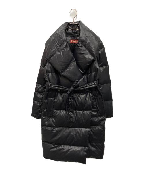 Max Mara Studio（マックスマーラ ストゥディオ）MAX MARA STUDIO (マックスマーラ ストゥディオ) ショールカラーダウンコート ブラック サイズ:SIZE 38の古着・服飾アイテム