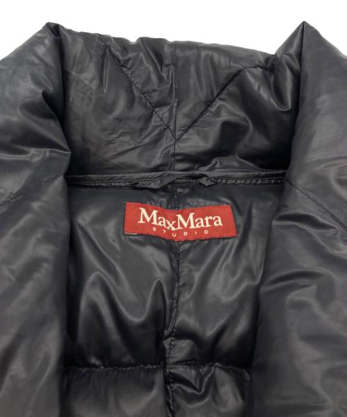 Max Mara Studio（マックスマーラ ストゥディオ）MAX MARA STUDIO (マックスマーラ ストゥディオ) ショールカラーダウンコート ブラック サイズ:SIZE 38の古着・服飾アイテム