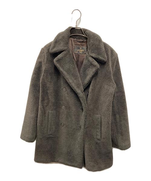 FENDI JEANS（フェンディ ジーンズ）FENDI jeans (フェンディ ジーンズ) ボアジャケット ブラウン サイズ:SIZE 38の古着・服飾アイテム