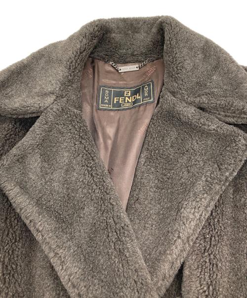FENDI JEANS（フェンディ ジーンズ）FENDI jeans (フェンディ ジーンズ) ボアジャケット ブラウン サイズ:SIZE 38の古着・服飾アイテム