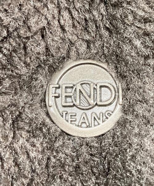 FENDI JEANS（フェンディ ジーンズ）FENDI jeans (フェンディ ジーンズ) ボアジャケット ブラウン サイズ:SIZE 38の古着・服飾アイテム
