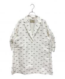 UNITED ARROWS（ユナイテッドアローズ）の古着「リボン カットジャカード コート」｜ホワイト