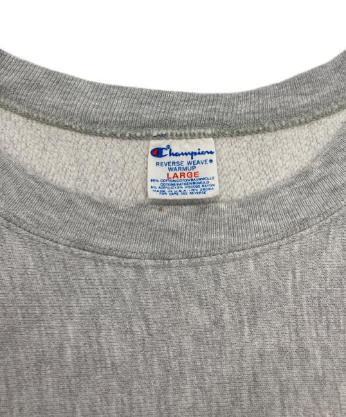 Champion REVERSE WEAVE（チャンピオン リバース ウィーブ）Champion REVERSE WEAVE (チャンピオン リバース ウィーブ) 三段プリント スウェット グレー サイズ:Lの古着・服飾アイテム