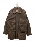 L.L.Beanエルエルビーン）の古着「レザーコート」｜ブラウン