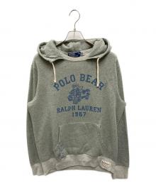 POLO RALPH LAUREN（ポロ・ラルフローレン）の古着「POLO BEAR FLEECE HOODIE」｜グレー