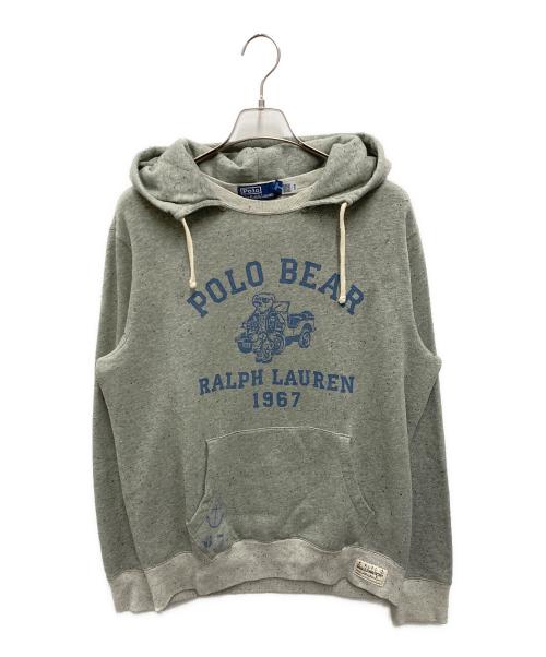 POLO RALPH LAUREN（ポロ・ラルフローレン）POLO RALPH LAUREN (ポロ・ラルフローレン) POLO BEAR FLEECE HOODIE グレー サイズ:Mの古着・服飾アイテム