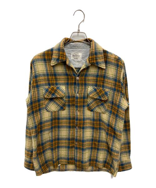Woolshire（ウールシャイア）WOOLSHIRE (ウールシャイア) チェック ボードシャツ ブラウン サイズ:不明の古着・服飾アイテム