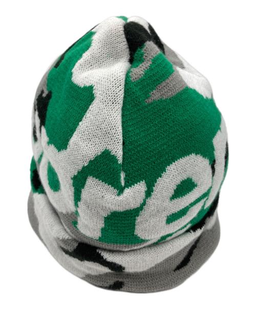 SUPREME（シュプリーム）SUPREME (シュプリーム) CAMO BIG LOGO BEANIE グリーンの古着・服飾アイテム