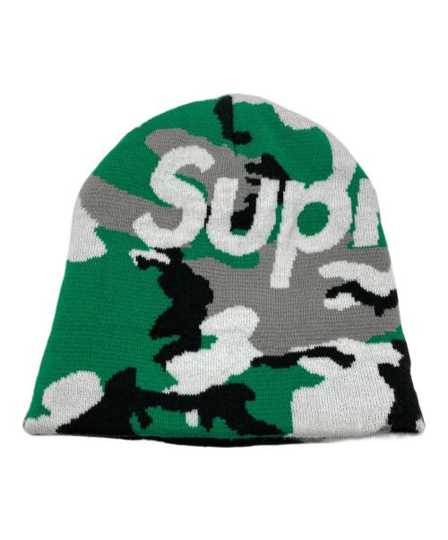 SUPREME（シュプリーム）SUPREME (シュプリーム) CAMO BIG LOGO BEANIE グリーンの古着・服飾アイテム