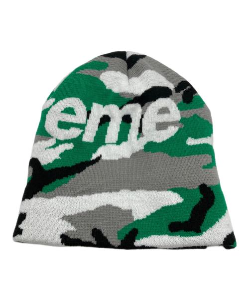 SUPREME（シュプリーム）SUPREME (シュプリーム) CAMO BIG LOGO BEANIE グリーンの古着・服飾アイテム
