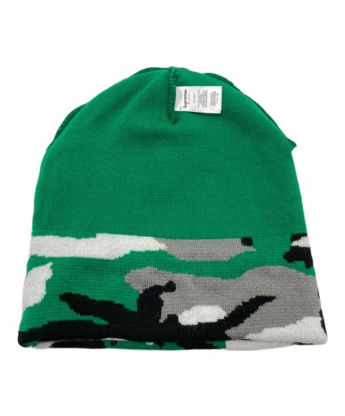 SUPREME（シュプリーム）SUPREME (シュプリーム) CAMO BIG LOGO BEANIE グリーンの古着・服飾アイテム