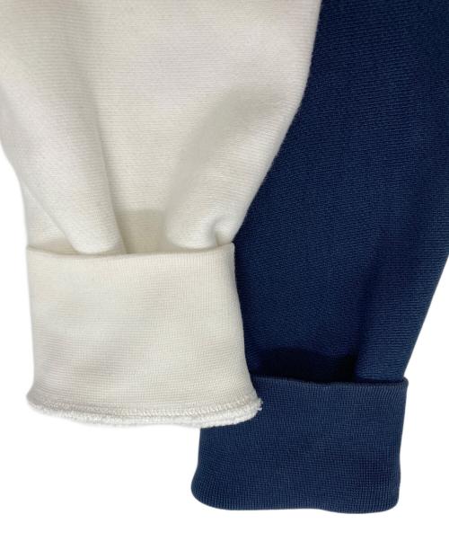 POLO SPORT（ポロスポーツ）POLO SPORT (ポロスポーツ) パッチワークジップパーカー ホワイト×ブルー サイズ:Mの古着・服飾アイテム