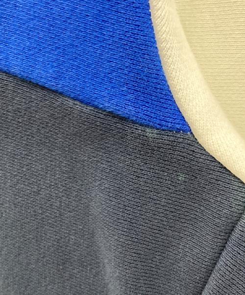 POLO SPORT（ポロスポーツ）POLO SPORT (ポロスポーツ) パッチワークジップパーカー ホワイト×ブルー サイズ:Mの古着・服飾アイテム