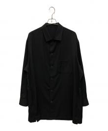 Yohji Yamamoto pour homme（ヨウジヤマモト プールオム）の古着「シワギャバトッパーシャツ」｜ブラック
